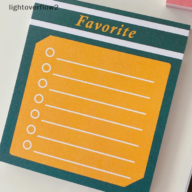 [lightoverflow2] 50lembar Jadwal Memo Pad To Do List Waktu Sticky Note Jadwal Planner Kantor [ID]