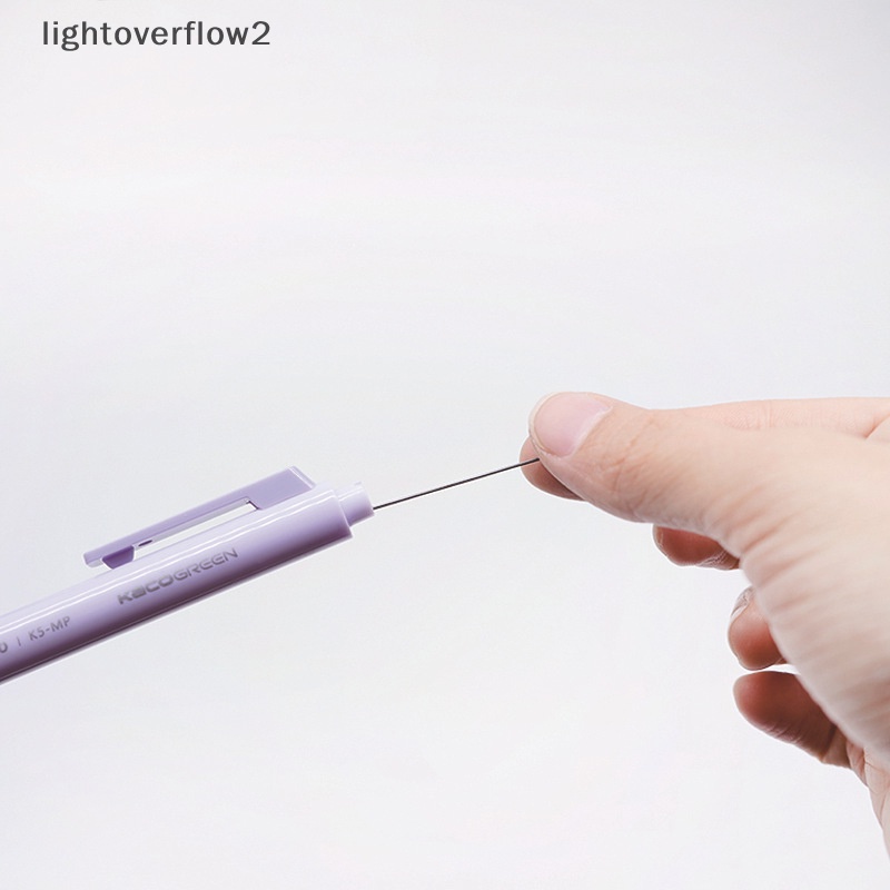 [lightoverflow2] Pensil Mekanik Anti Pecah Core Non-slip Grip Dengan Eraser 0.5mmHB Gaya Sederhana Pendorong Pensil Perlengkapan Sekolah Alat Tulis [ID]