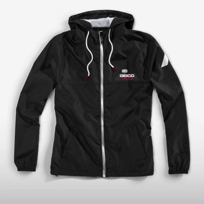 Jaket waterproof honda Geico black