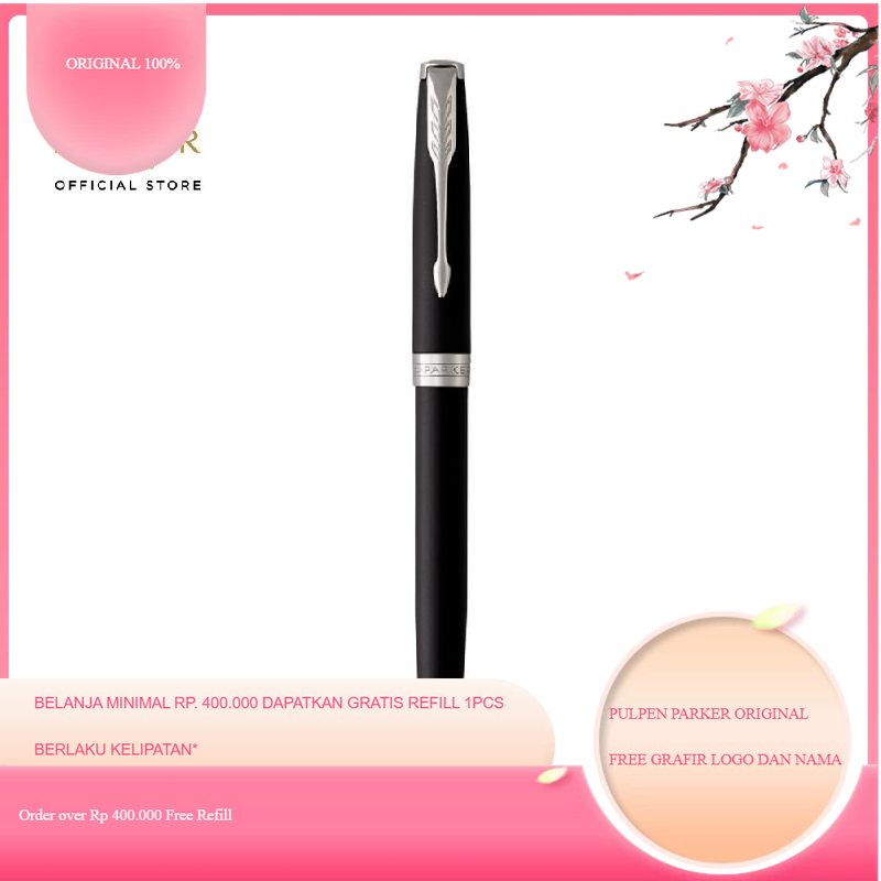 

Parker Sonnet Matte Black Chrome Trim Ballpoint