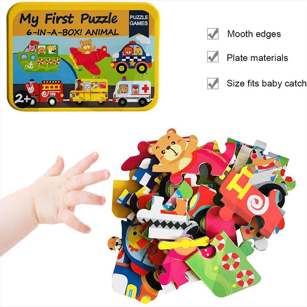 My First Puzzle 6 in 1 Box Mainan Edukatif Edukasi Anak