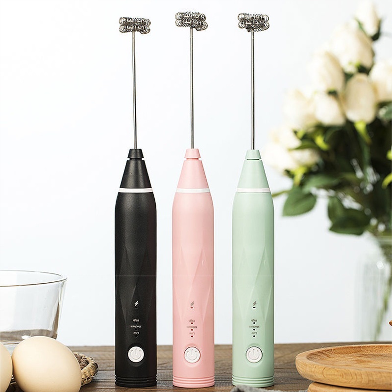 olla  Electric Hand Blender Tangan Pengaduk kopi Milk Frother USB Portable Handheld Mixer