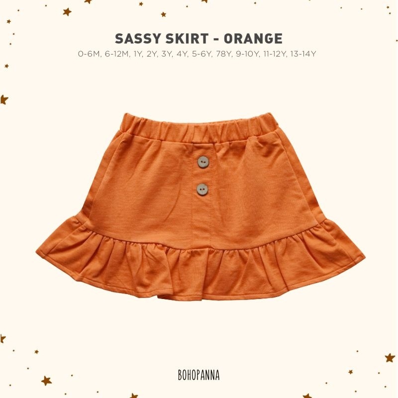 Sassy Skirt Bohopanna New B46 / Rok Anak Perempuan / Rok Anak Perempuan Polos / Rok Anak Perempuan Katun