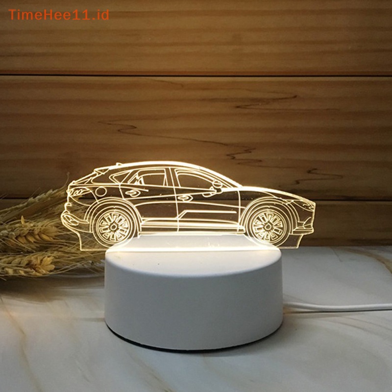 Timehee Acrylic 3D LED Lamp Base Meja Alas Lampu Malam Lamp Holder LED ABS USB Lighg Aksesoris ID