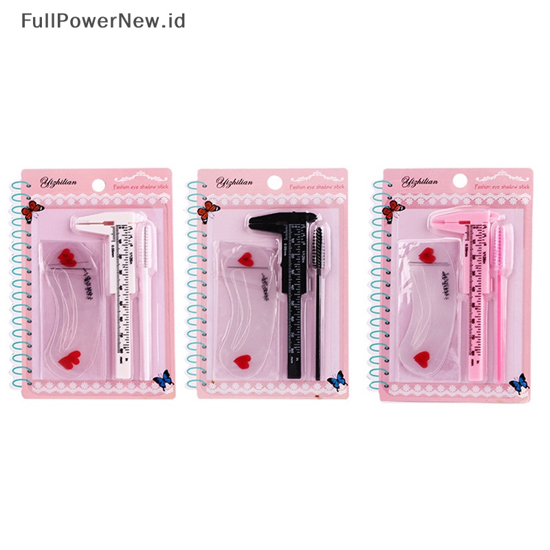 Power 3Pcs Plastik Pengukur Alis Vernier Caliper Tato Jangka Sorong Penggaris Alat Makeup ID