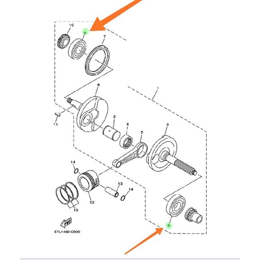 BEARING BERING KLAHER LAHER 6305 6322 60-22 KRUK KREK AS KIRI DAN KANAN MIO J SOUL GT FINO FI XRIDE X RIDE 115 ORIGINAL YGP