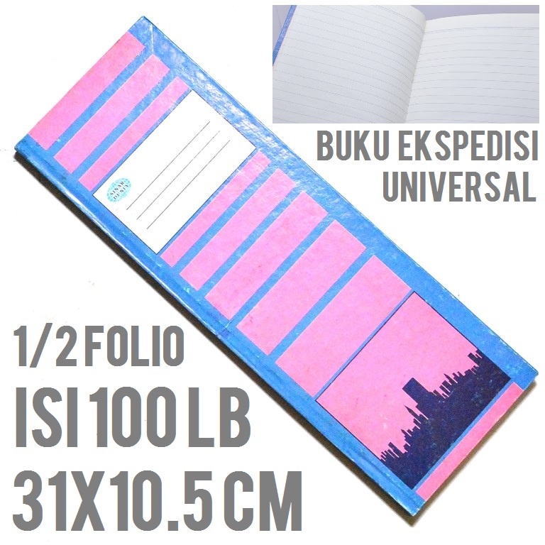 

BUKU EKSPEDISI 31X10.5CM 31 cm 10.5 cm isi 100 lembar 1/2 setengah folio panjang buku kas bengkel toko