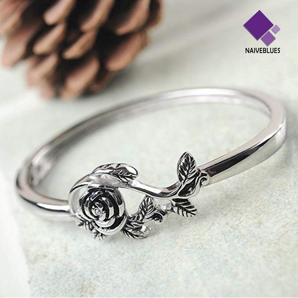 &lt; Naiveblues &gt; Cincin Kawin Desain Mawar Klasik Elegan Halus Wedding Ring Nikah