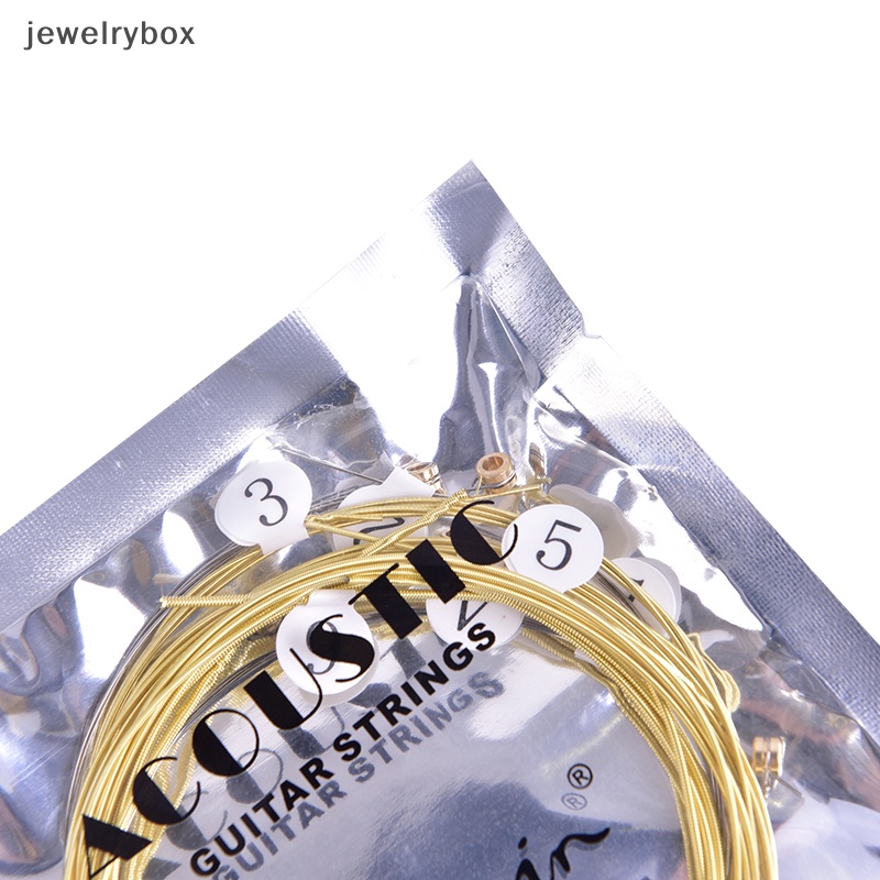 [jewelrybox] 6pcs/set Senar Gitar Akustik Universal Kuningan Hexagonal Steel Core Strings Untuk Butik