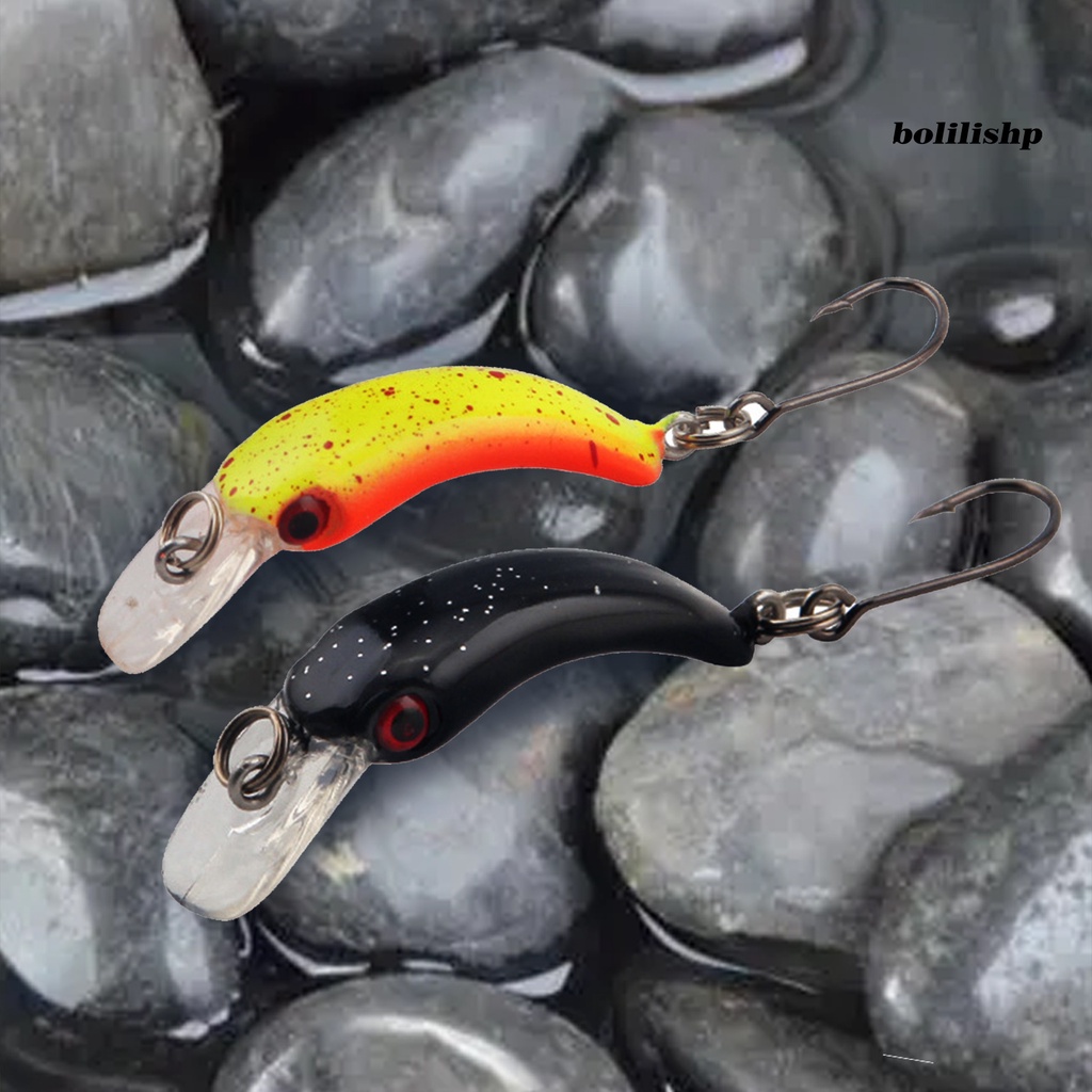 Bo-5pcs 4cm/1.4g Umpan Pancing Realistis Tajam Kait 3D Simulasi Mata Mini Crankbait Wobbler Umpan Keras Buatan Memancing Tackle Untuk Outdoor