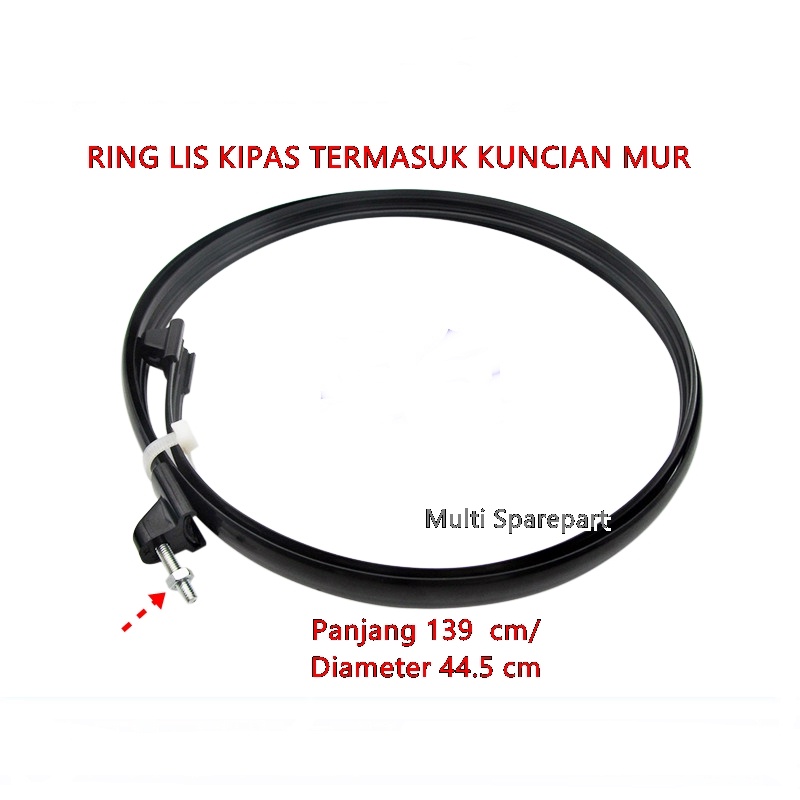 Ring Lis Kipas Angin HITAM 139cm Universal Bonus Baut ring Gawang Pengikat Kipas