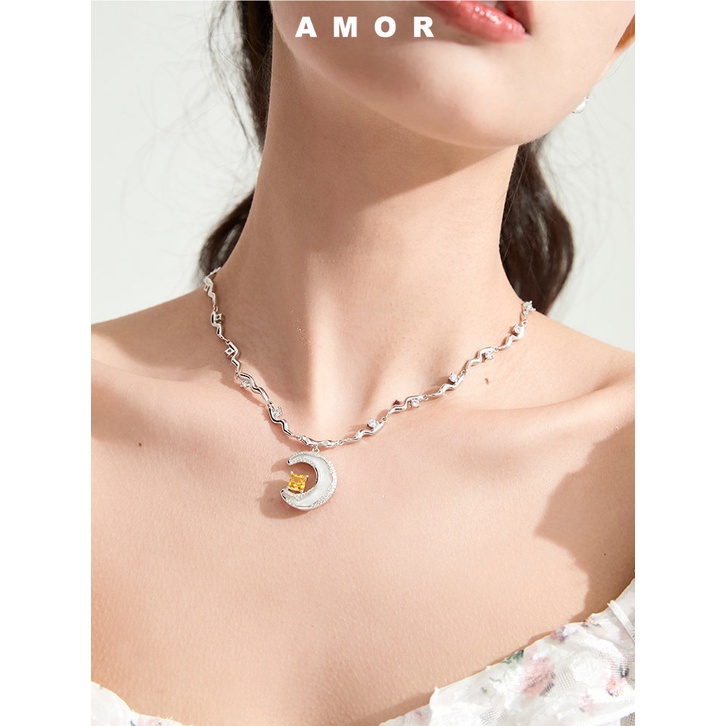 Kalung Choker Bulan Shell Cewek