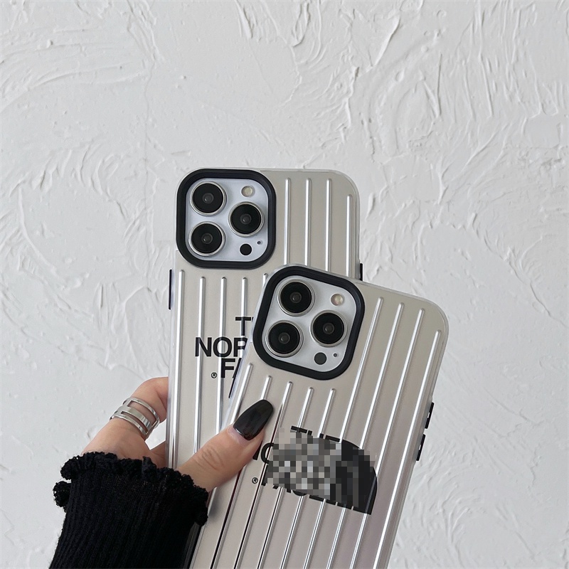 IPHONE Casing Pelindung Lembut Garis Stereo Cocok Untuk Iphone14 13 12 11 Pro Max Trend Printed North Phone Case