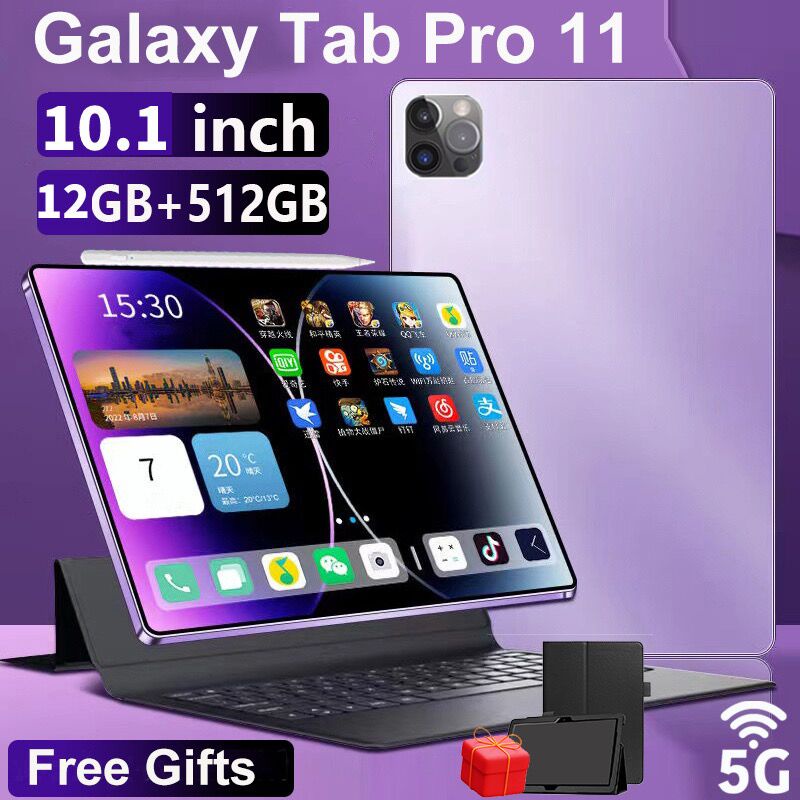 2023 Tablet murah 5G Baru Galaxy Pro11 Tab 10.8inch RAM 12GB+512GB ROM Tablet baru Tablet Pembelajaran Tablet android laris manis SIM WIFI Tablet pc Asli Baru