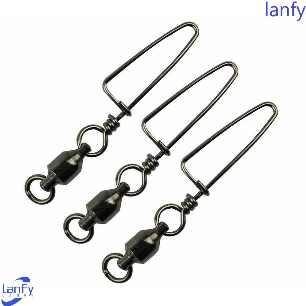 Lanfy Bantalan Bola Tembaga Tahan Lama Tahan Korosi Stainless Steel Lure Hook Konektor Aksesoris Memancing Coastlock Snap