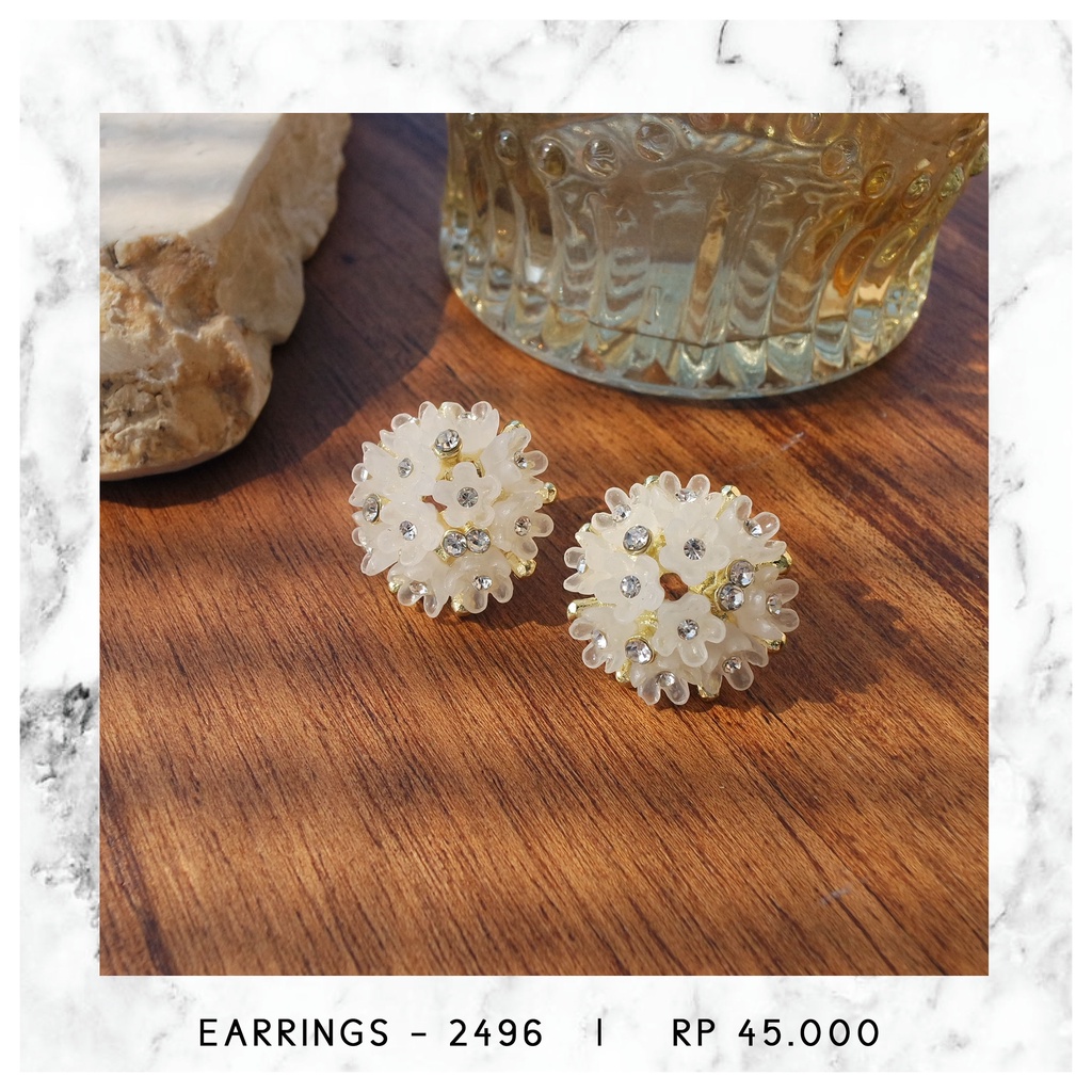 ANTING BUNGA KRISTAL - 2496