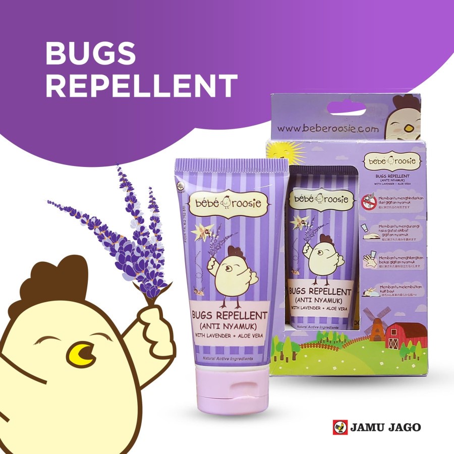 Bugs Repellent Bebe Roosie Cream Anti Nyamuk Aroma Lavender