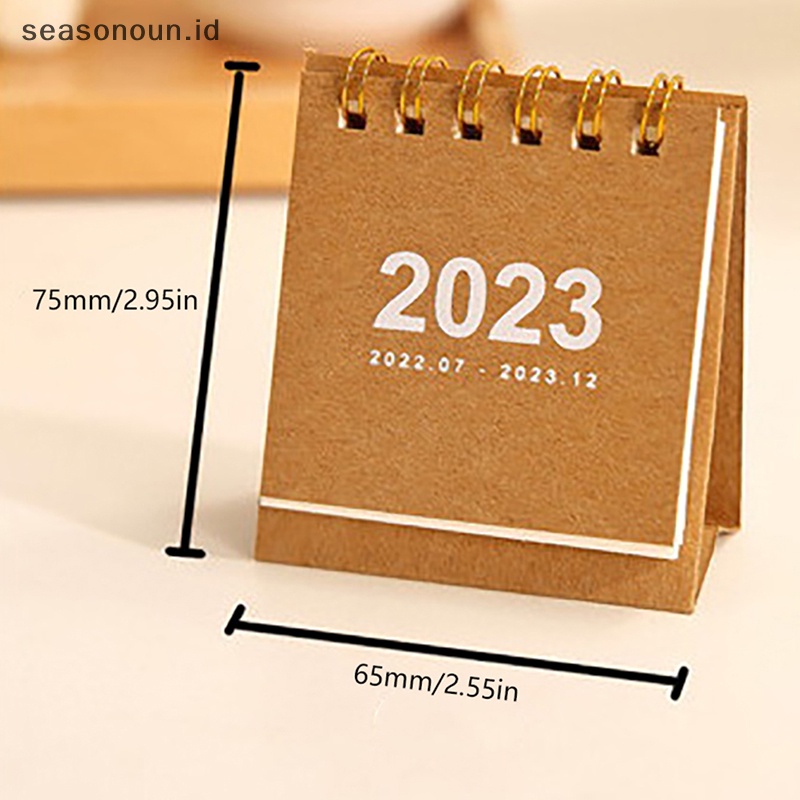 Seasonoun 2023kalender Mini Creative Simple Planner Dekorasi Kalender Meja.