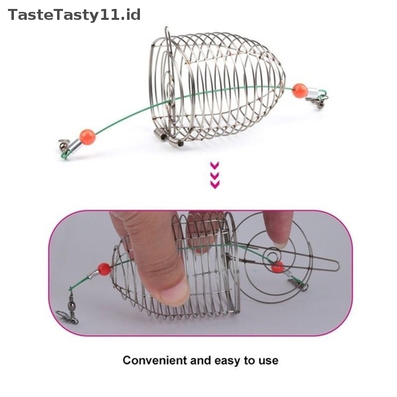 Tastetasty Outdoor fishing stainless steel cage shooter Aksesoris Pancing.