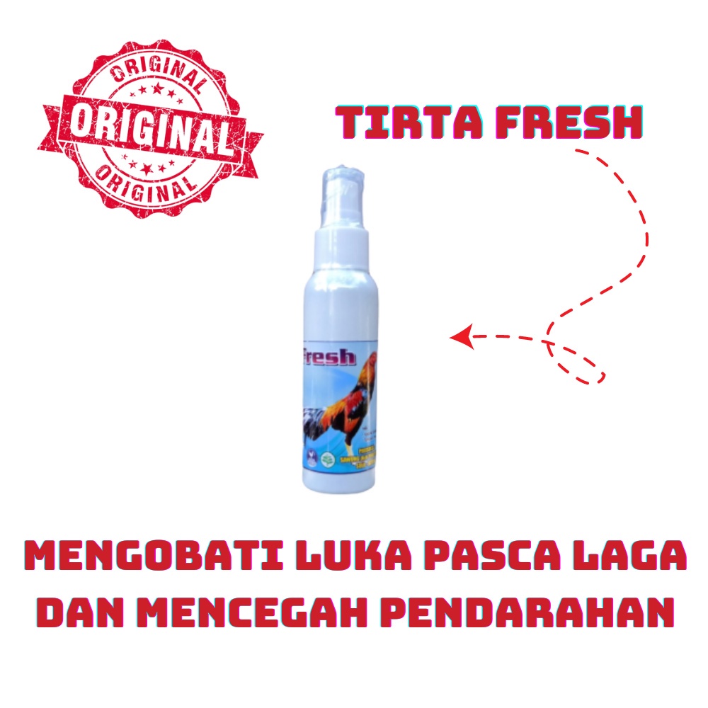 JUAL TIRTA FRESH 1 BOTOL SAWUNG JALU JAMU AYAM ADUAN SEMPROT MUKA OBAT LUKA AYAM PASCA TARUNG