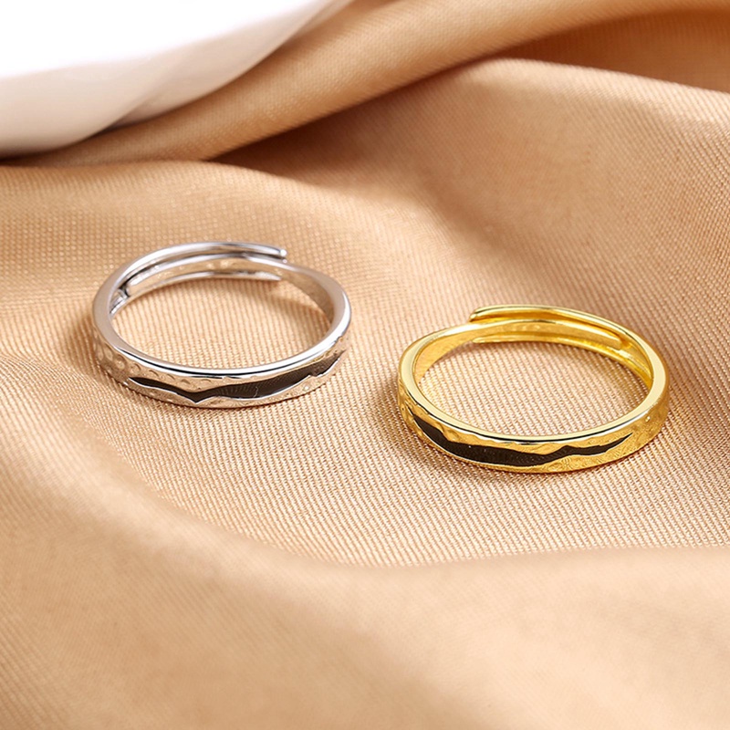 Cincin Twist Gelombang Hypoallergenic Minimalis Untuk Wanita Adjust Open Ring Fashion Korea Aksesoris