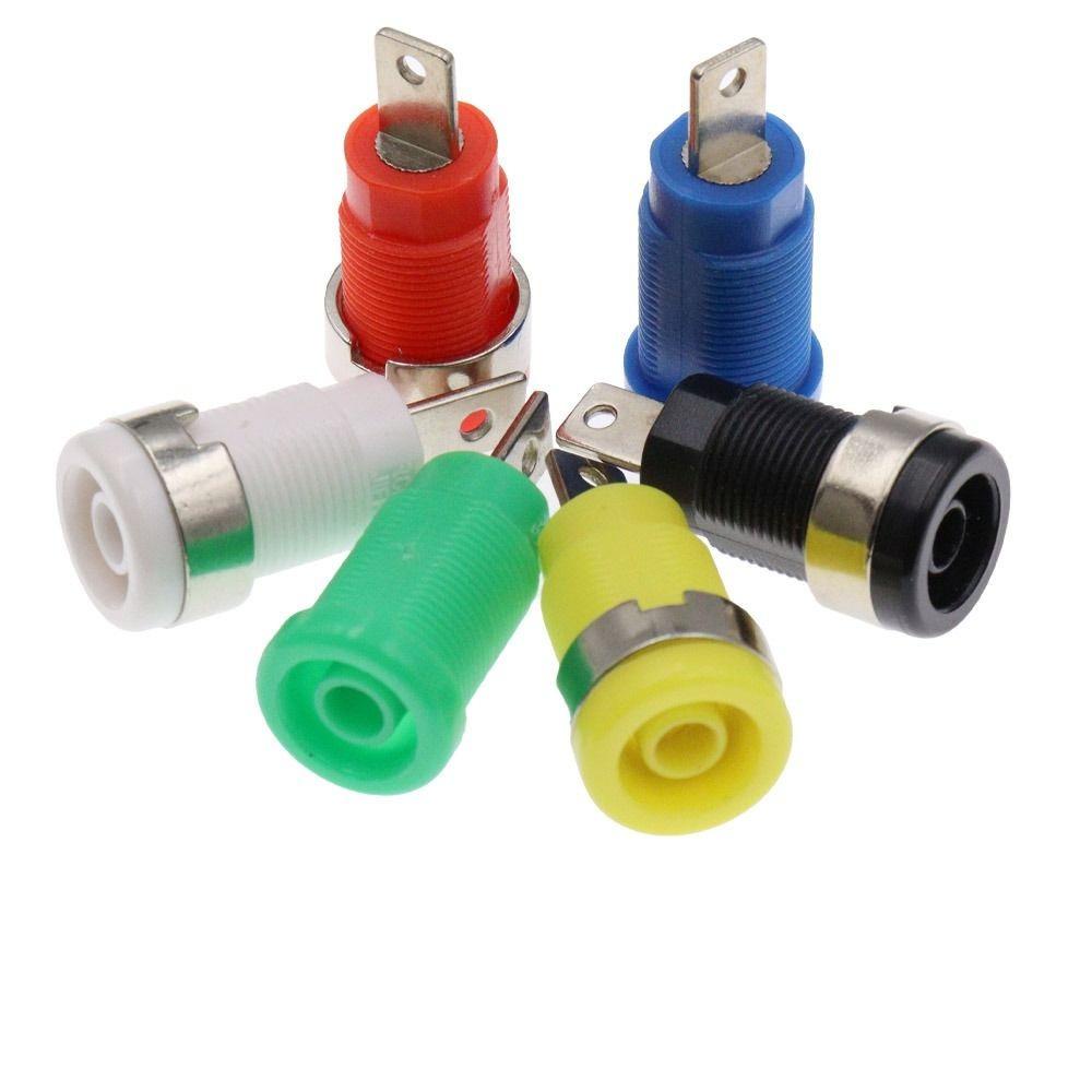 Suyo 4mm Banana Socket Bukaan 12mm Konektor Listrik Connector Banana Plug Jack Female Terminal Tembaga Murni