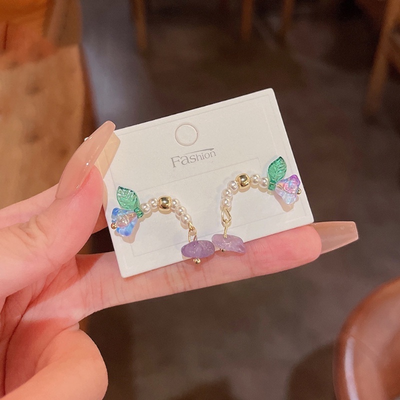 Anting Anggrek Bel Pintu Gerbang Timur Korea Selatan Gaya Fashion Wanita Anting Serbaguna Dengan Desain Kecil Anting A HELLO GIRL Official