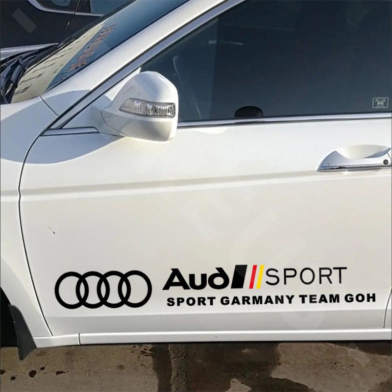 Audi Stiker Mobil Auto Door Side Body Decor Decals Anti Gores Penutup Lecet Untuk Audi A3 8l A1 Q5 TT mk2 A5 A4 B7 B8 B5 A6 C7 C6 Q7 Q3 Q2 E-tron Aksesoris Dekorasi Mobil