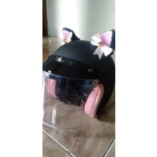 COD ⚡ Sepasang aksesoris kuping helm Nekomimi cosplay kucing ∣ kuping kucing helm cosplay harajuku k