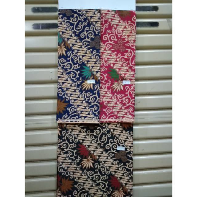 bahan batik silk meteran/batik silk motif kenanga