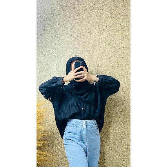 BEFAST - ZFC OOTD WANITA KEMEJA ANIS / Harri LADY CRUSH Shirt Terbaru / Hem Oversize Lengan Panjang Wanita / Fashion Kekinian Remaja ABG Trendy / Outfit Casual Wanita Kerja / Kemeja Polos Formal / Pakaian Daily Wanita