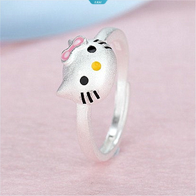 2023cincin Sanrio Hellokittys Kartun Elegan Fashion Wanita Fashion Perhiasan Pesta Ringan Sehari-Hari Aksesoris Hadiah Ulang Tahun [ZK]