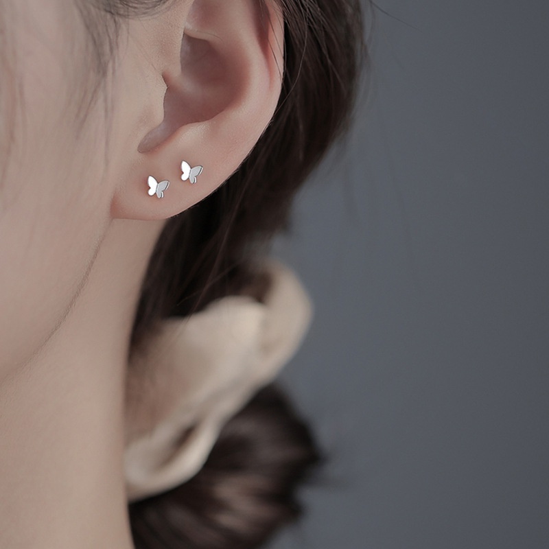 Anting Tusuk Wanita Minimalis Silver Unik Dan Stylish