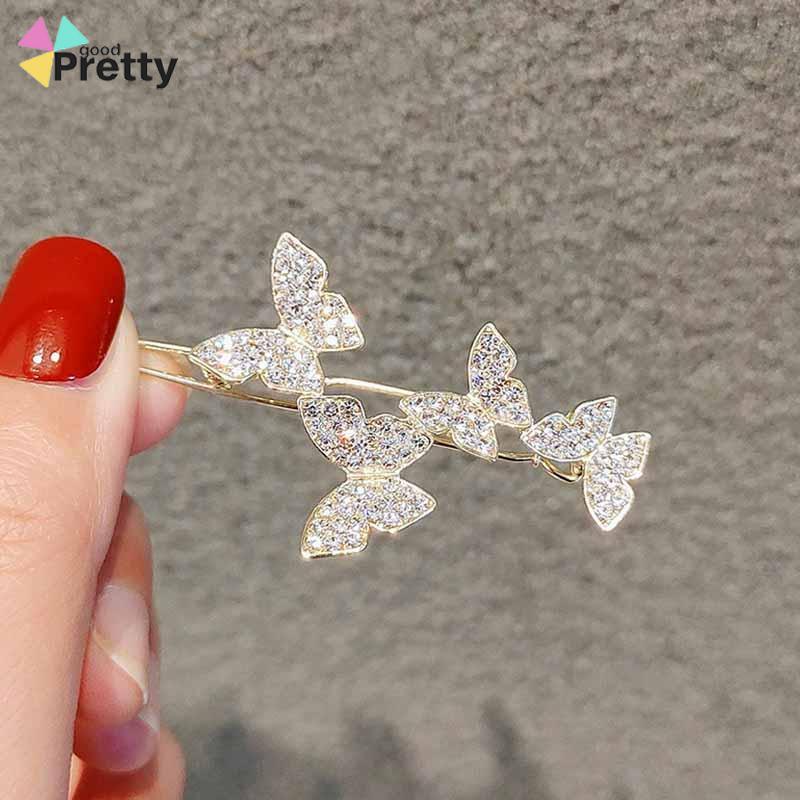 Jepit Rambut Butterfly Hairpin Elegance Shining Untuk Korea Fashion - PD