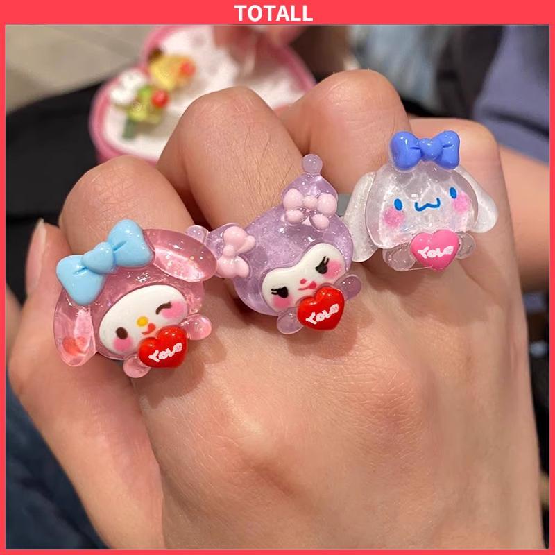 COD Cincin Couple Plastik Bahan Warna Lucu korea Fashion Sederhana Gaya Untuk Pria Dan Wanita-Totall