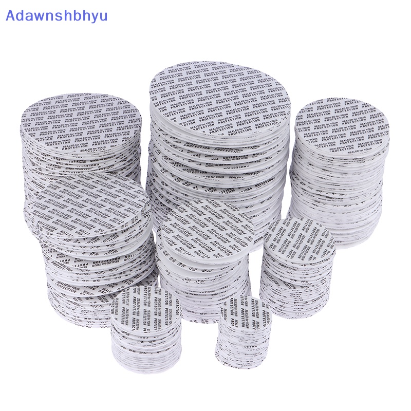 Adhyu 200Pcs Self-adhesive Foam Pressure Sensitive Seal Cap Lining Tamper Resistant Seal Liner Untuk Kosmetik Jar Botol Pot 20MM-82MM ID