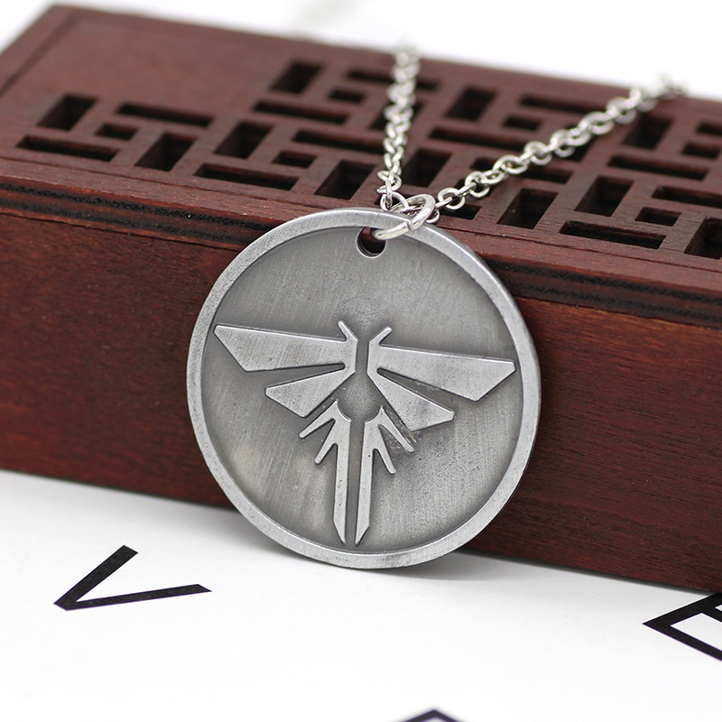 Hot Game The Last Of Us 2kalung Pria Wanita Firefly Logo Huruf Dogtag Joel Ellie Tess Liontin Vintage Retro Perhiasan