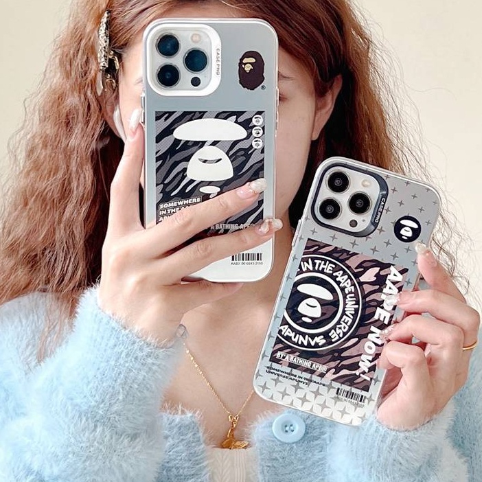 Fashion Aape Now Skin Feel Soft Case HP iP iPhone 14 13 12 Pro Max 11 So Cool FTD Casing Apple