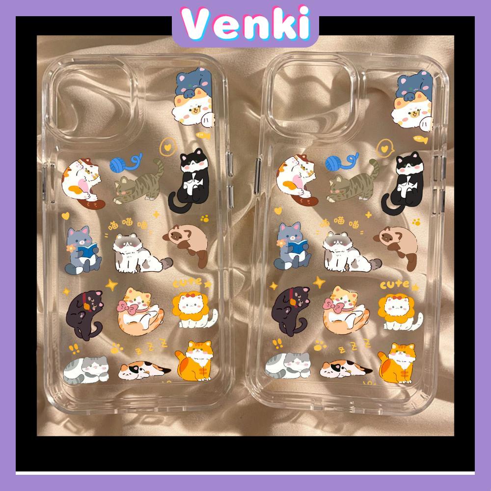 VENKI - For iPhone 11 iPhone Case Clear Big Hole Space Case TPU Soft Case Shockproof Protection Camera Cute Animal Compatible with iPhone 14 13 Pro max 12 Pro Max 11 xr xs max 7 8