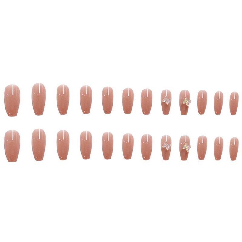 Z060 24Pcs DIY Kuku Palsu French Cool Finger Nail Art Stiker Kuku Palsu