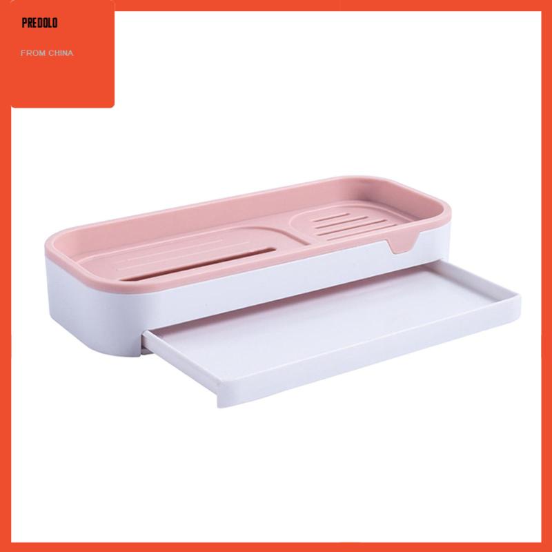 [Predolo] Soap Holder Self Draining Tempat Sabun Tempel Dinding Untuk Kamar Mandi Shower Hotel