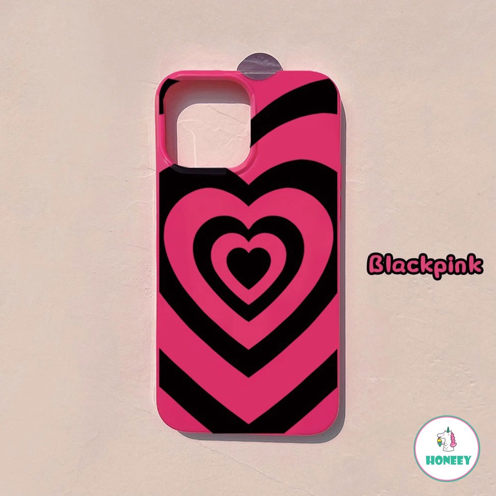 IPHONE Casing Ponsel Gradiasi Pink Love Heart Untuk Iphone14 13 12 11 Pro Max XS X XR 7 8 Plus Cover Pelindung Bumper Silikon Lembut