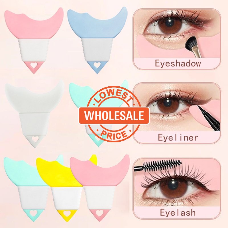 [Harga Grosir] Wing shaped Silicone Eyeliner Stencils Resusable Eyeliner Guide Cards Template Pemula Eyeshadow Eyelash Aplikator Alat Bantu Make Up Mata Serbaguna