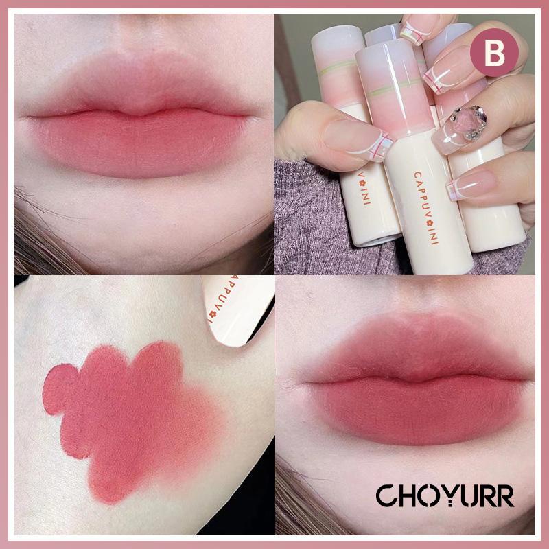 【COD】Cappuvini Lip Tint Spring Matte Velvet Lip Glaze Tahan Lama Dan Tahan Air Long Lasting -CH