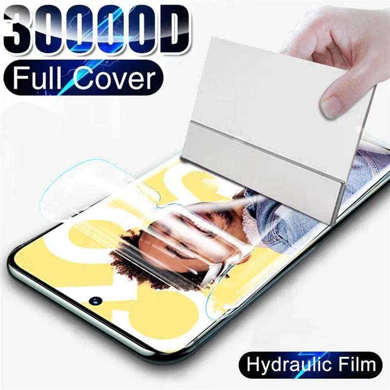 3pcs Film Hydrogel Bening Untuk OPPO Realme 11 10 9 8 7 6 5 3 2 Pro Plus Film Pelindung Layar Anti blue light Untuk Realme 10T 10S 9i 8i 8S 7i 6S 6i 5S 5i 3i Bukan Kaca