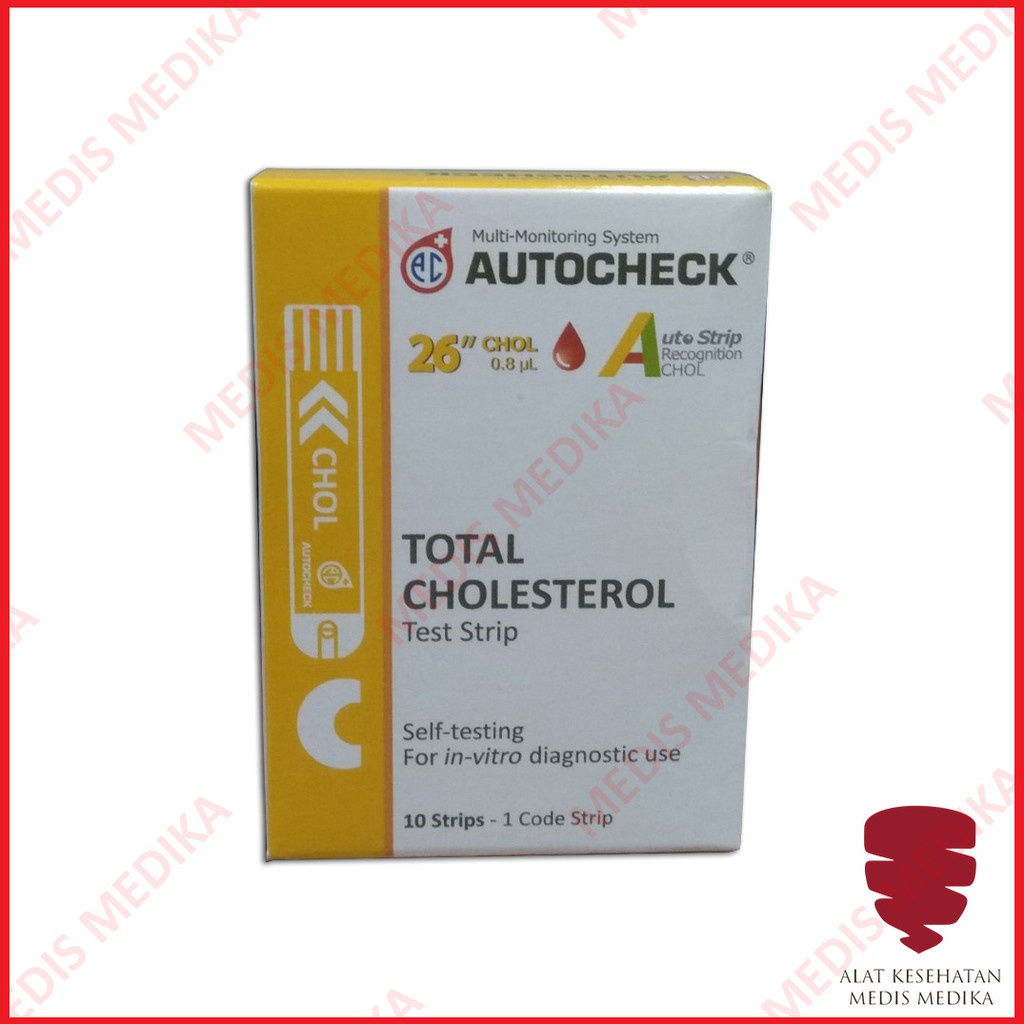 Autocheck Cholesterol Cek Test Strip Kolesterol Refill Isi 10 Strips