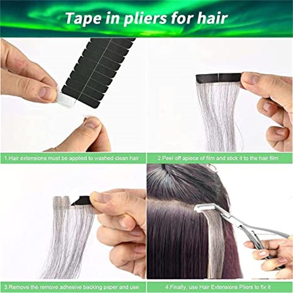 Lily Hair Extensions Plier Stainless Steel Salon Silicone Pad Jaw Rambut Ekstensi Tape