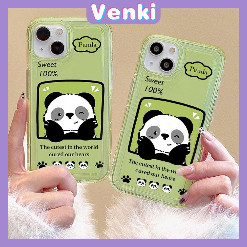 VENKI - For iPhone 11 Case Clear Phone Case TPU Soft Case Airbag Shockproof Protection Camera Cute Flower Photo Panda Compatible with iPhone 14 13 Pro Max iPhone 12 Pro Max XR XS 7