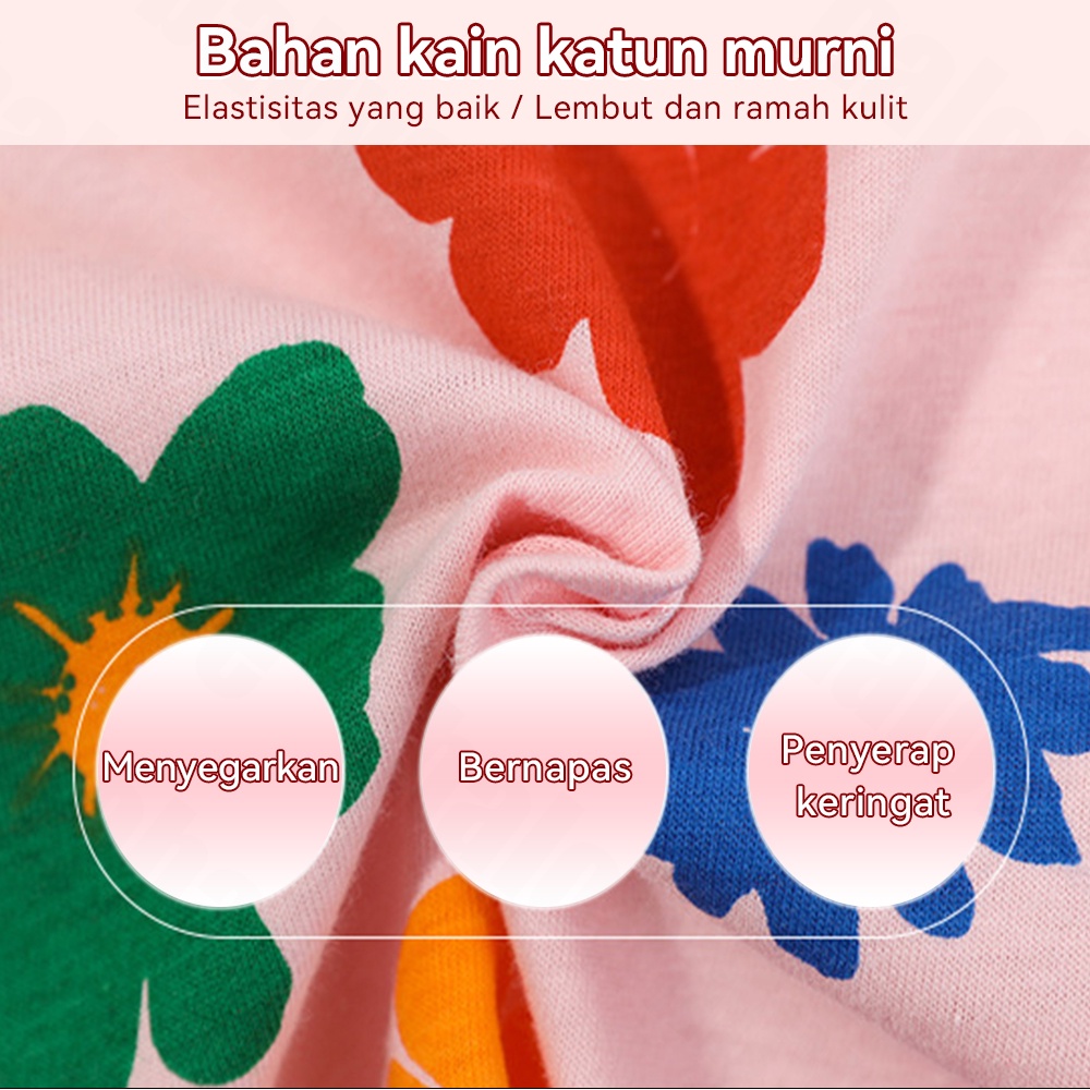 Halo Baby Piyama Setelan Anak Lengan Pendek Baju Tidur Anak/Set Pakaian Anak motif lucu/Set Piyama Anak