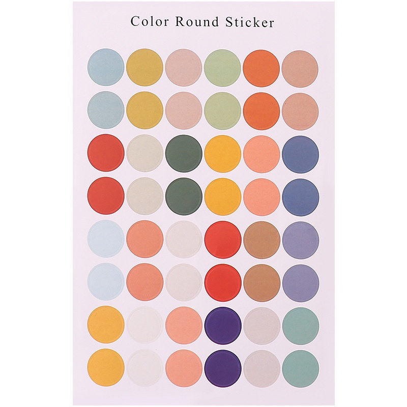 Ins Style Colorful Dot Sticker Sealing Sticker Lucu Tangan Buku Besar Dinding Kartu Foto Stiker